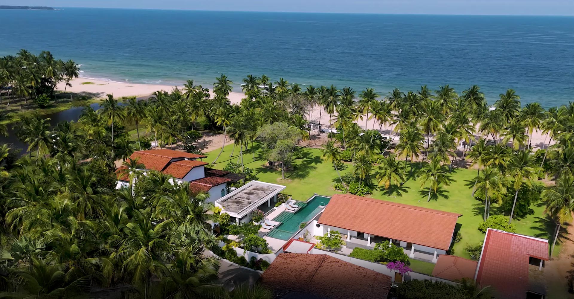 Beach side hotel with pool